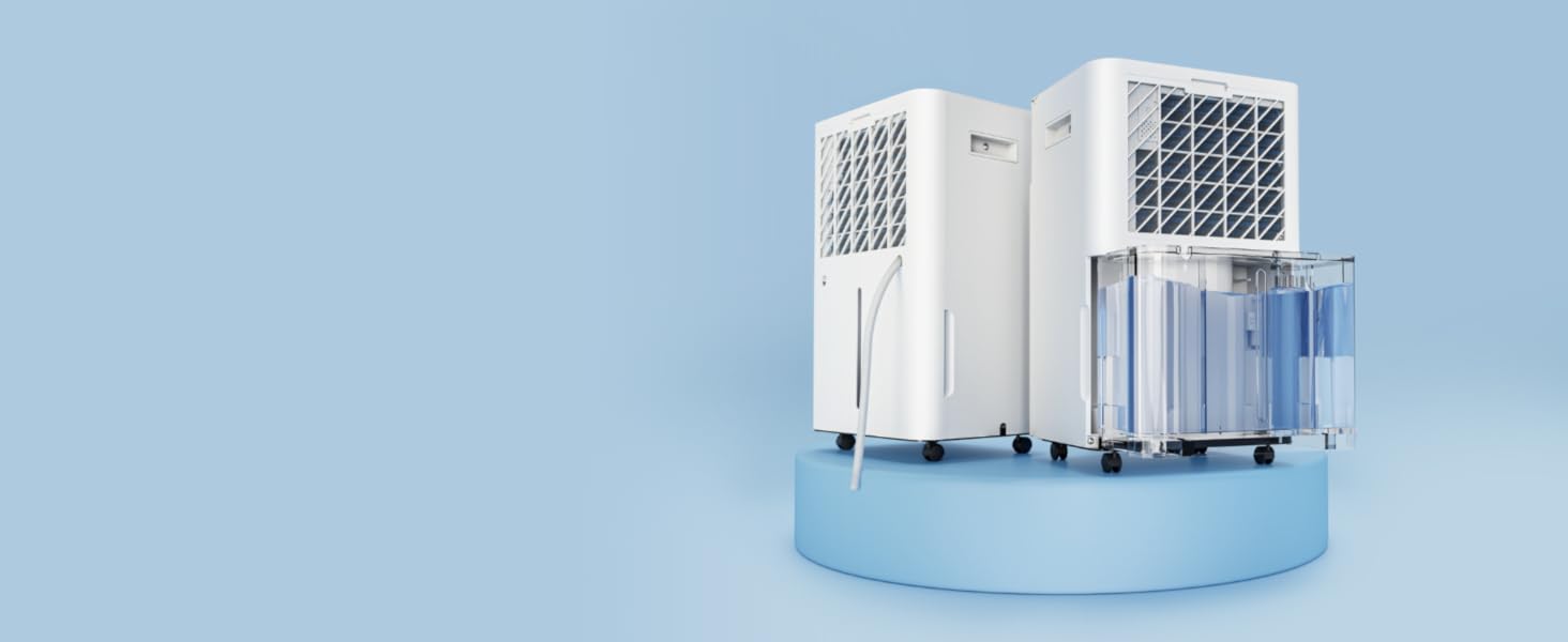 Електричний осушувач повітря VonHaus 12L/24h - для підвалу, кімнат до 125м³/20м², з таймером та функцією сну, проти вологи та плісняви