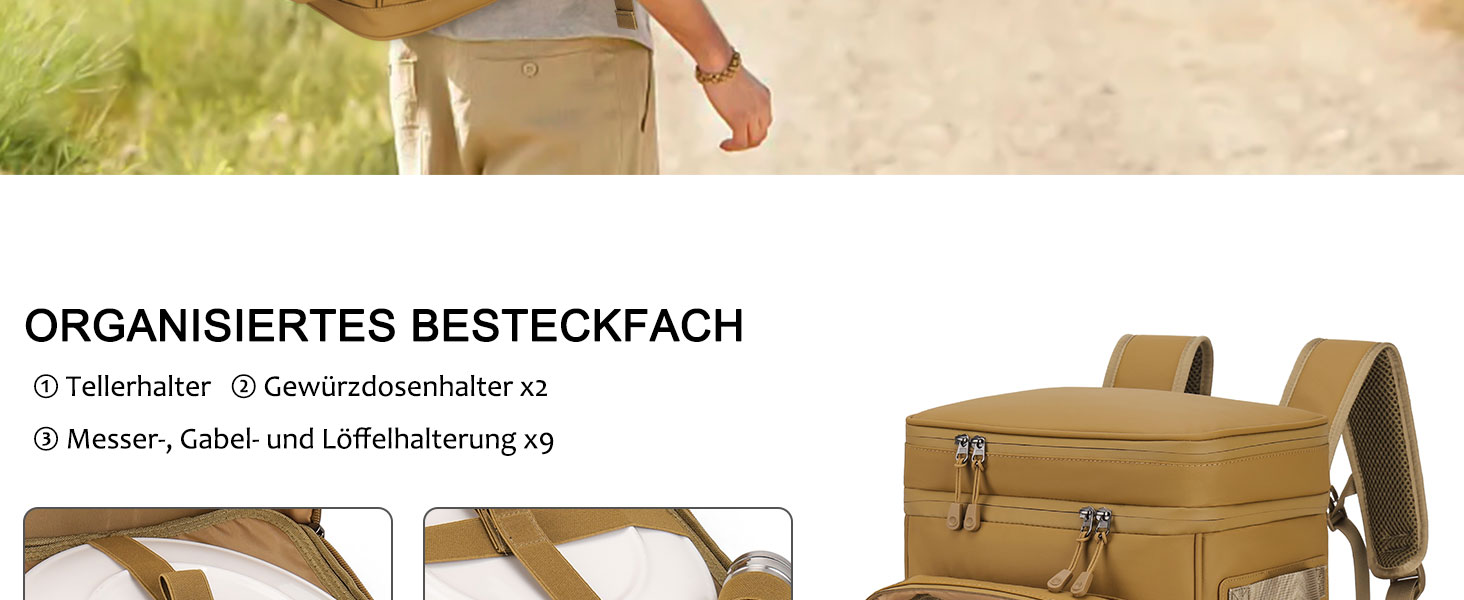 Рюкзак-холодильник 30L, водонепроникний, для пікніка, пляжу, кемпінгу, відпочинку на природі (зелений/жовтий)