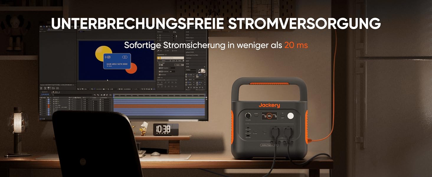 Jackery Explorer 1000 v2 - портативна електростанція, 1070Wh LiFePO4, 1500W, USB-C, швидка зарядка, для кемпінгу та подорожей