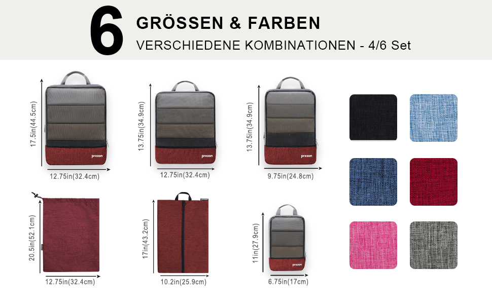 Набір компресійних органайзерів для подорожей Packing Cubes для валізи та рюкзака, 4 шт, темно-синій