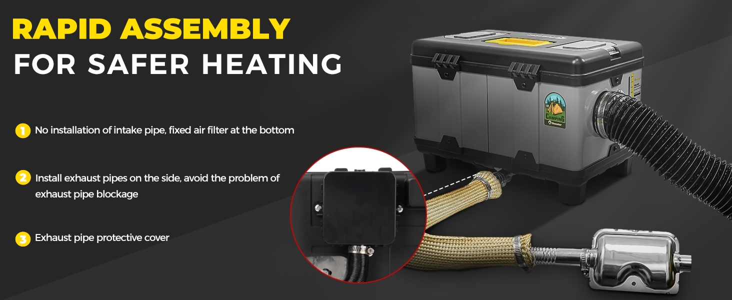 Дизельний опалювач 8kW з Bluetooth, автоматичний старт/стоп, для вантажівок та фургонів (Tb10pro)