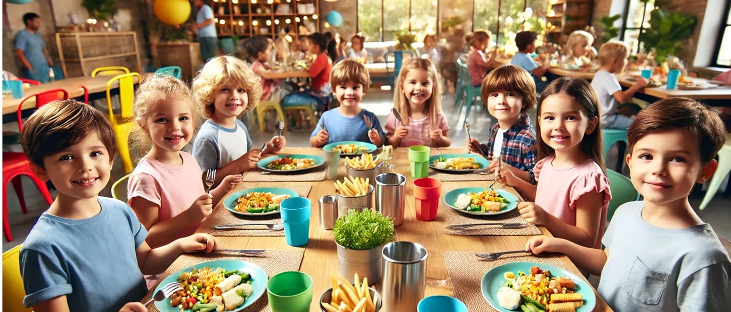 Набір дитячого столового прибору Exzact Edelstahl (12 шт.) - 4 виделки, 4 ножі, 4 ложки (Собака, Кіт, Заєць)