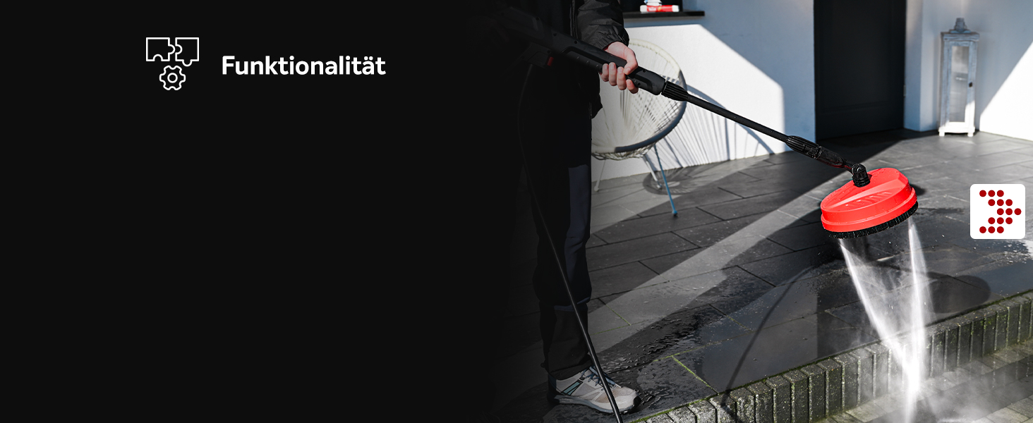 Високотискний мийник LEHMANN Hudson з алюмінієвим насосом, 1800 Вт, макс. 220 бар, продуктивність 450 л/год, комплектація: щітка для тераси, піногенератор, щітка для дисків, ідеальний для миття автомобілів