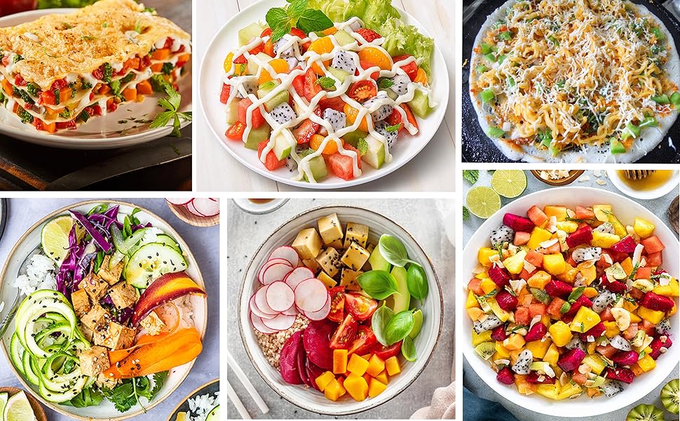 Подрібнювач овочів 8-в-1 з контейнером, набір для нарізки овочів та салатів, з нержавіючої сталі