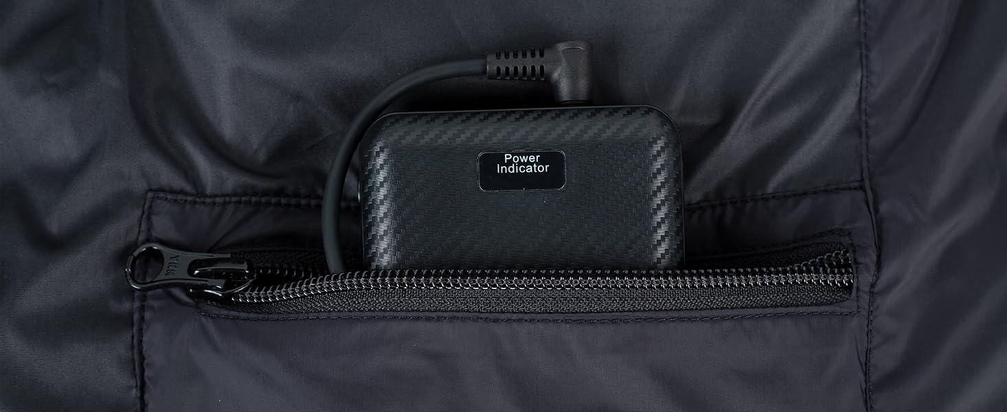 Зігріваючий жилет для чоловіків Mincoo з Powerbank 7.4V 18400mAh, зимовий підігрівальний жилет з бавовни, 3 режими температури для лиж, мотоциклів, полювання та рибалки, S, чорний