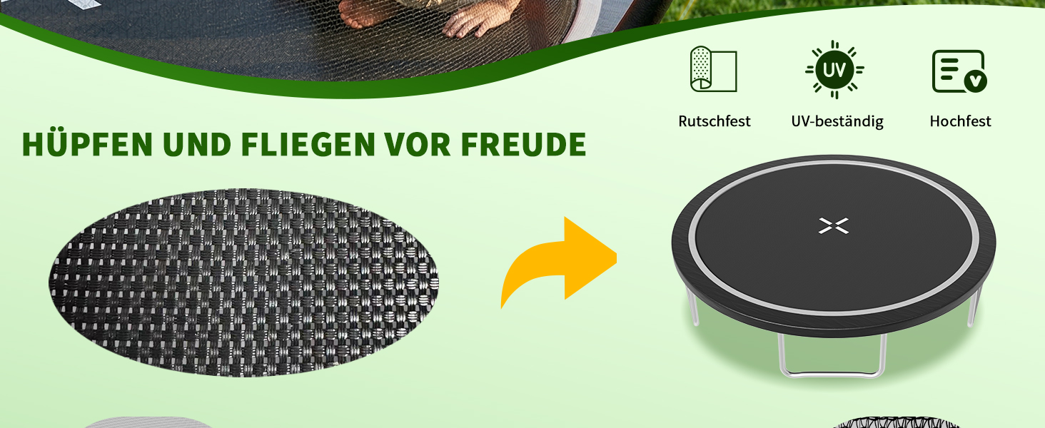 Батут JUMMICO вуличний Ø360 см з сіткою безпеки, чорний - для дітей та дорослих