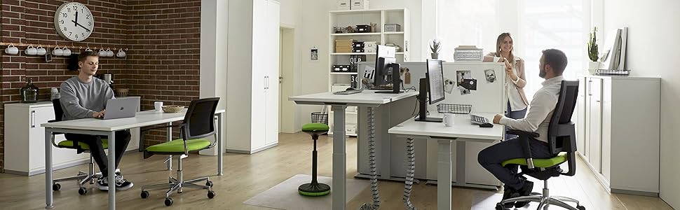 Офісне крісло SCHÄFER Shop Pure SSI Proline P1 з синхромеханікою, підлокітниками та підтримкою попереку, для здоров'я спини