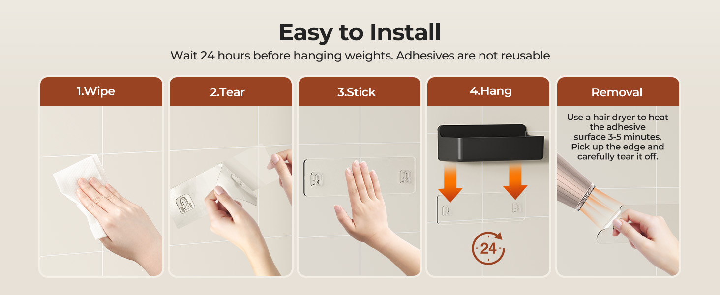 Поличка для душу Orimade без свердління, нержавіюча сталь, 5 шт., тримач для шампуню, велика місткість, чорний ABS пластик, 5 шт.