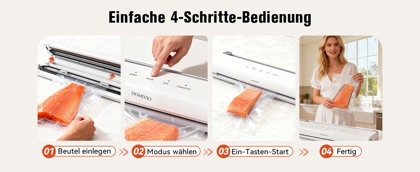 Вакууматор з нержавіючої сталі VS2093: потужність 85 кПа, режими «сухий/вологий», подвійна герметизація, LED-панель, з зовнішнім відсосом та 20 пакетами для кухні та гастрономії