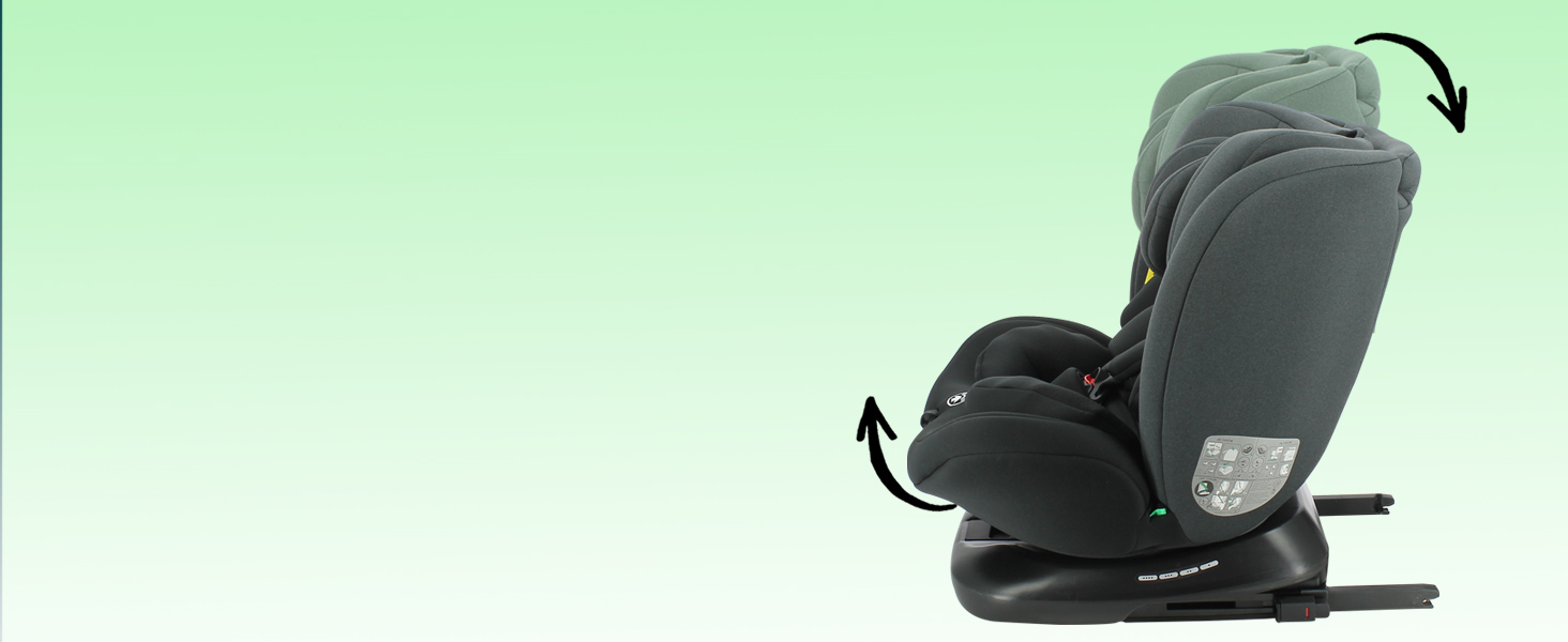 Автокрісло Nania Dune 0-36 кг, I-SIZE, 360° обертання, Isofix, регульована спинка та підголовник, сіре
