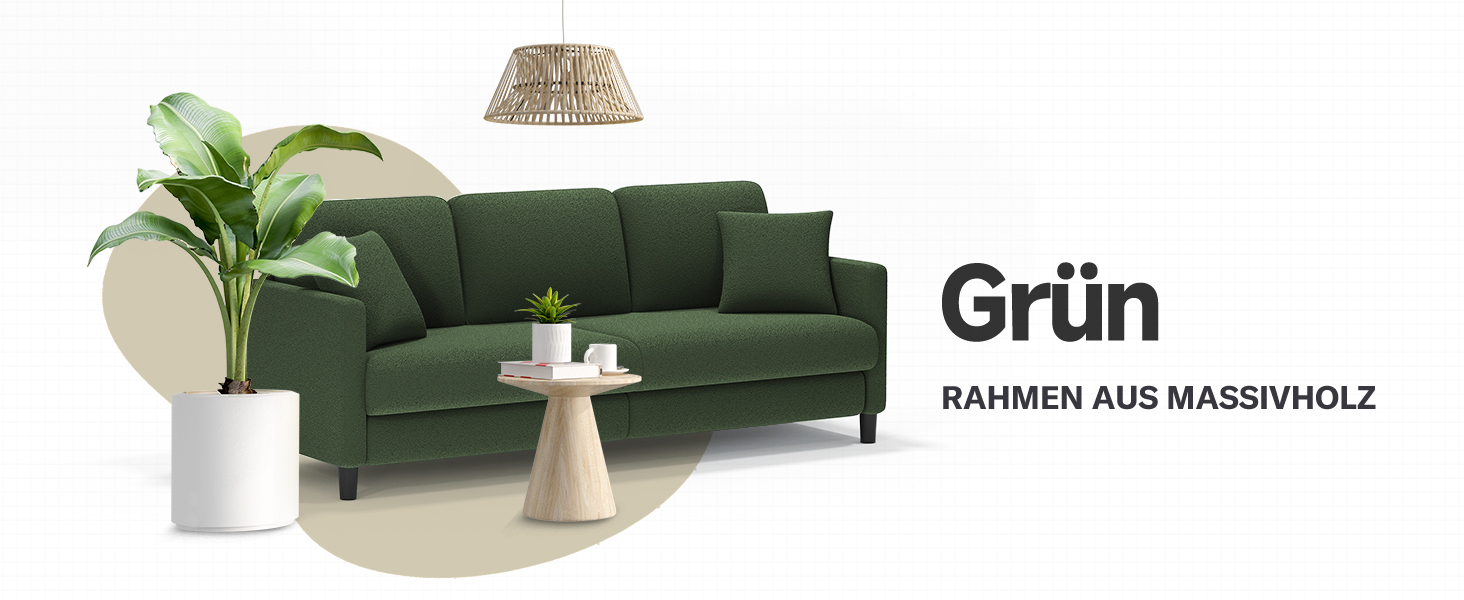 Двомісний диванчик, компактний диван для підліткової кімнати, зручний невеликий диван, легка збірка без інструментів, дивани з масиву дерева, невеликий диван для вітальні (сірий, 211 см)