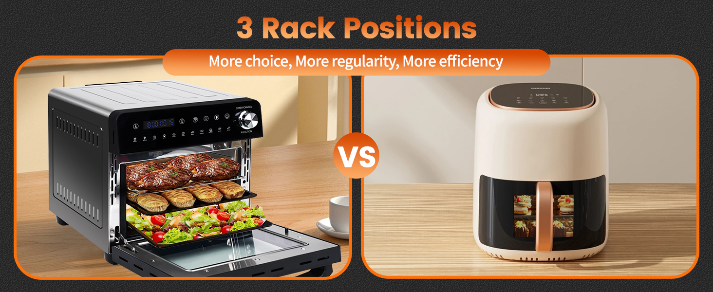 Фритюрниця без олії Emphsism Dual Zone XXL 1800W з LED-дисплеєм, 15 програм, 14л, з аксесуарами та книгою рецептів