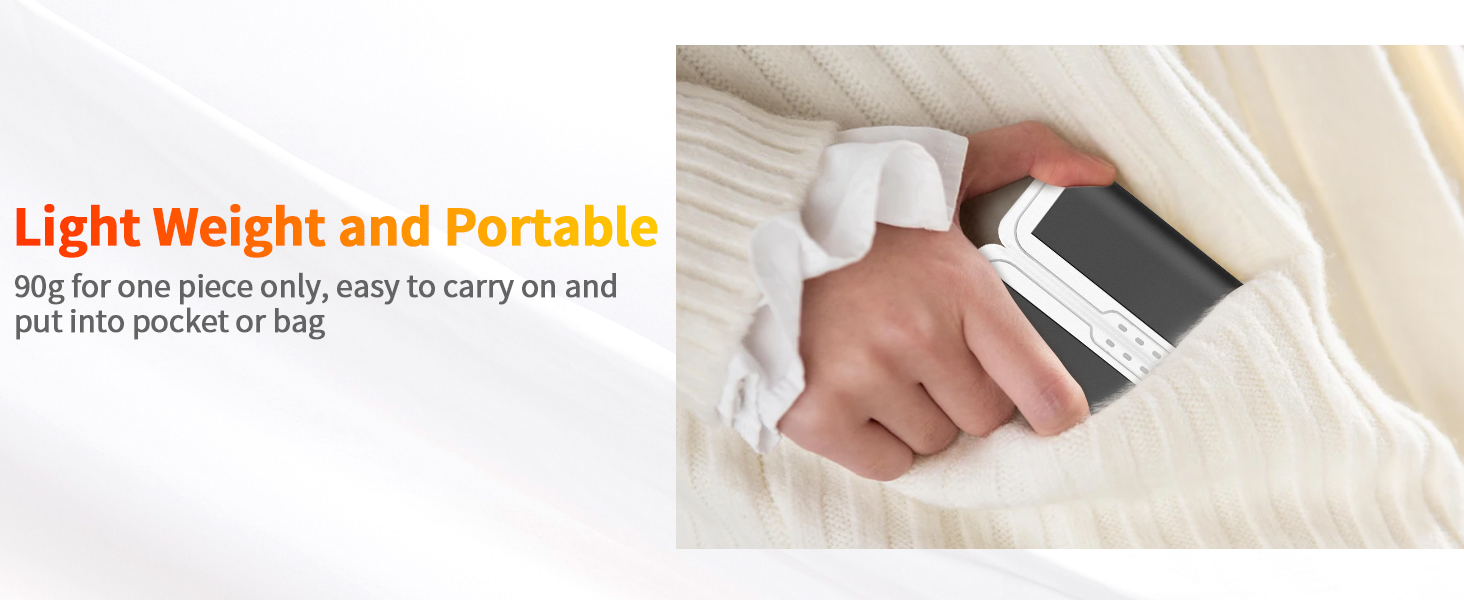 Електричні грілки для рук 2 шт. - USB, багаторазові, 3 режими нагріву, для дітей та жінок (чорний+білий)