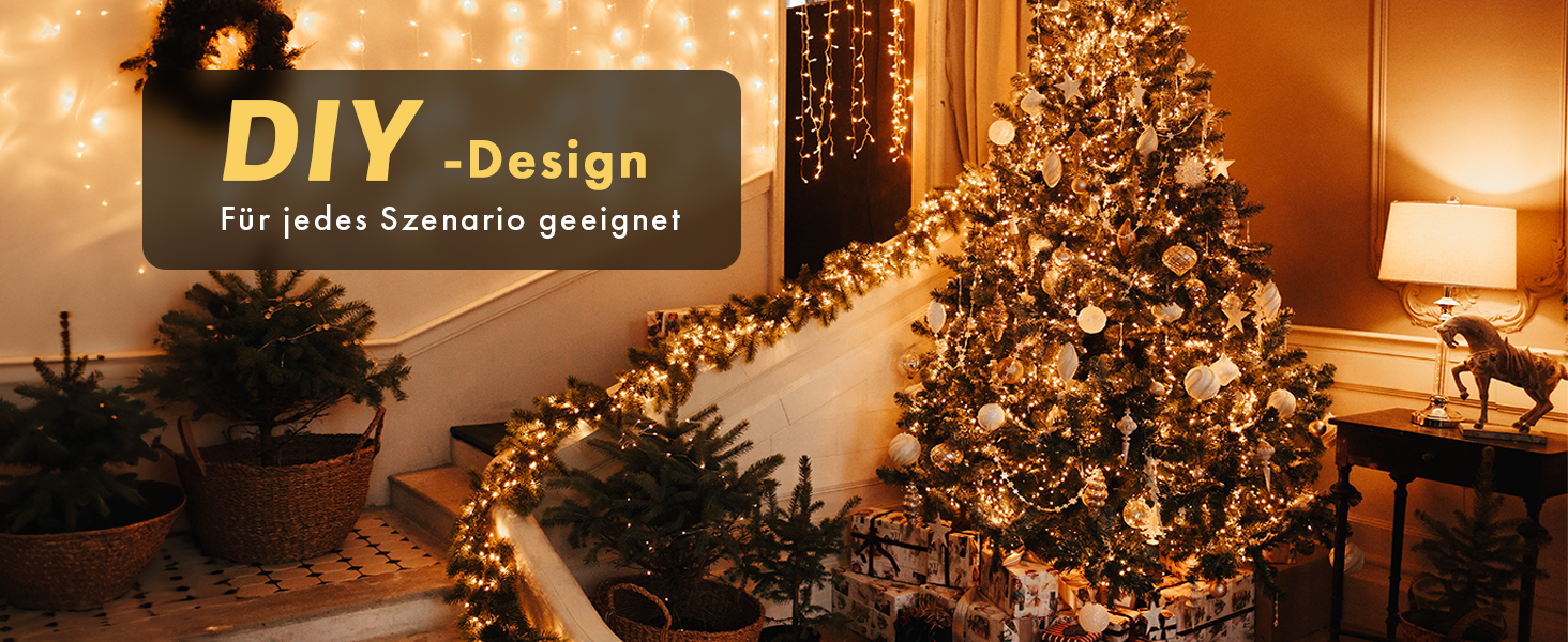 Світлодіодна гірлянда MAGGIFT 40м 400 LED для вулиці та дому, теплий білий колір, IP44 водонепроникна, з пультом керування та таймером, 8 режимів роботи для саду, весілля та Різдва