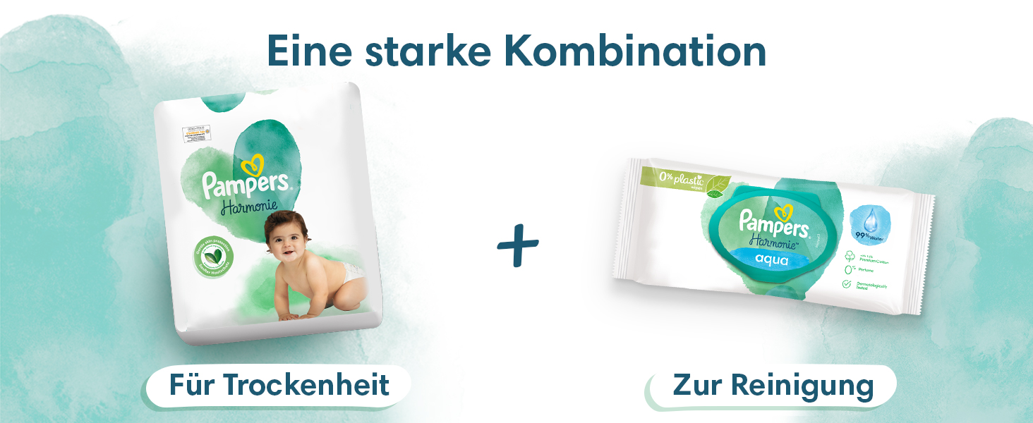 Підгузки Pampers Harmonie розмір 2 (4-8 кг), гіпоалергічні з рослинними компонентами, 240 шт.
