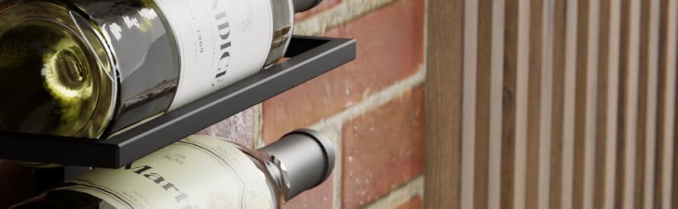 Металева полиця для вина Lenmar LOFT, 90 x 28 x 10 см, 10 місць, для пляшок, стелаж для вин, полиця для пляшок, кellerregal, міцна, для зберігання вина