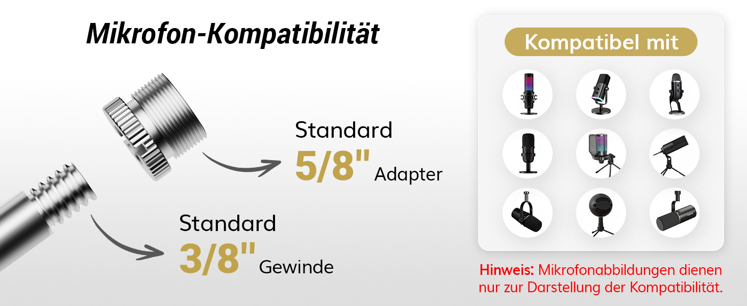 Мікрофонна стійка TONOR T40LP низькопрофільна, регульована, для геймінгу, подкастів, запису, 74 см, чорна