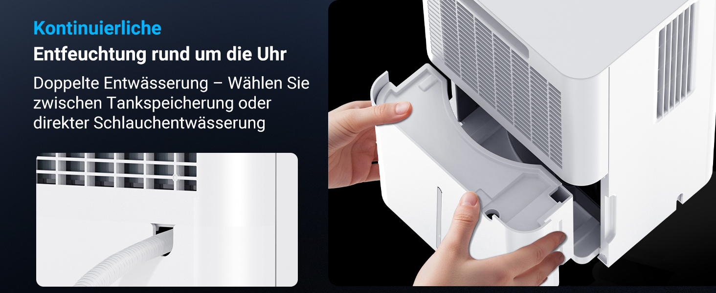 Зволожувач повітря 12л/день з датчиком вологості та LED дисплеєм, таймером, 3 режими, для спальні, офісу, підвалу, безперервна подача, білий