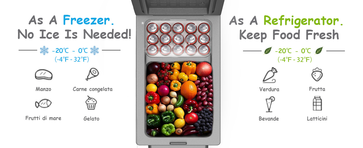 Автомобільний компресорний холодильник Alpicool NCF45 40L (-20°C до +20°C) для авто, кемпінгу, вантажівок, човнів - Чорний