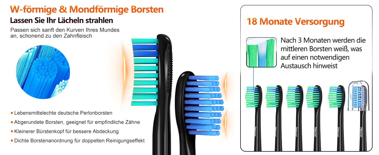 Електрична звукова зубна щітка Ritter - 5 режимів, 40000VPM, IPX7, акумулятор до 90 днів, таймер, чорний