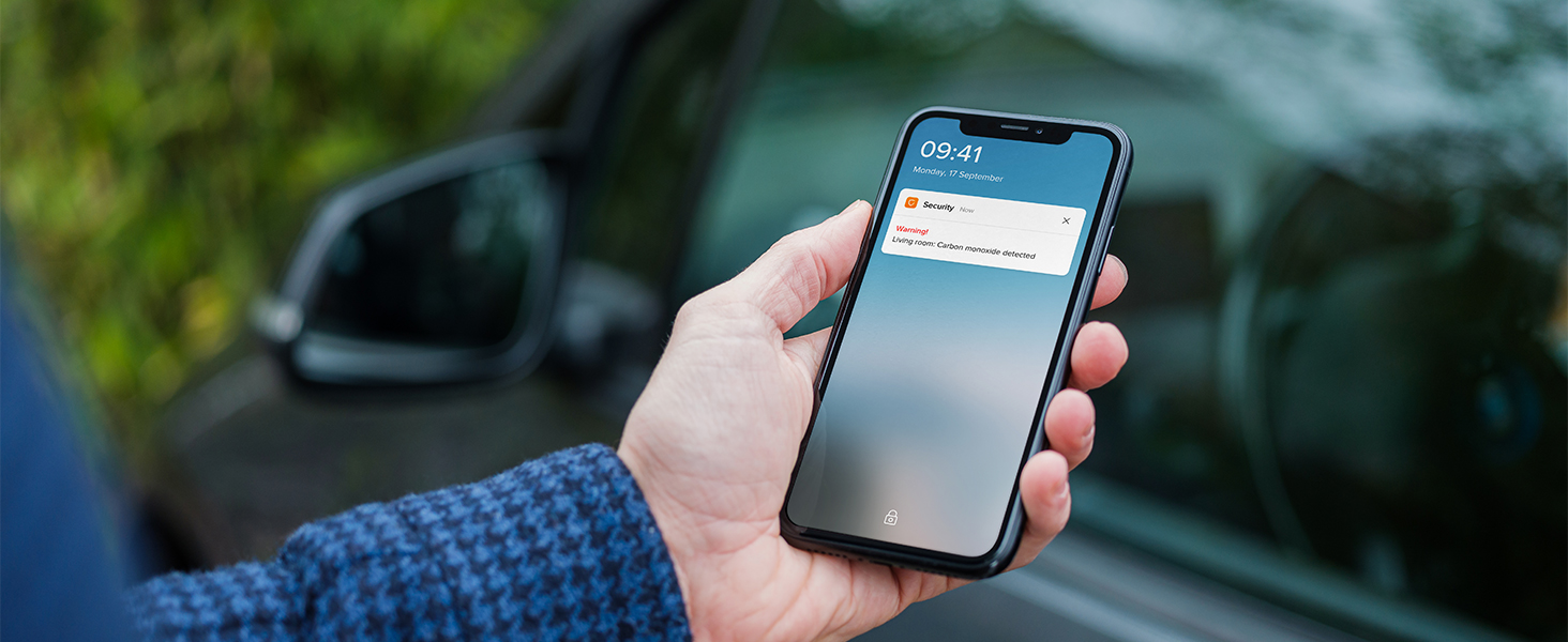 Виявник чадного газу Netatmo - бездротовий, з Wi-Fi, батарея на 10 років, 85 дБ, самотестування, не потребує Smart Home, сертифікація EN 50291 та NF