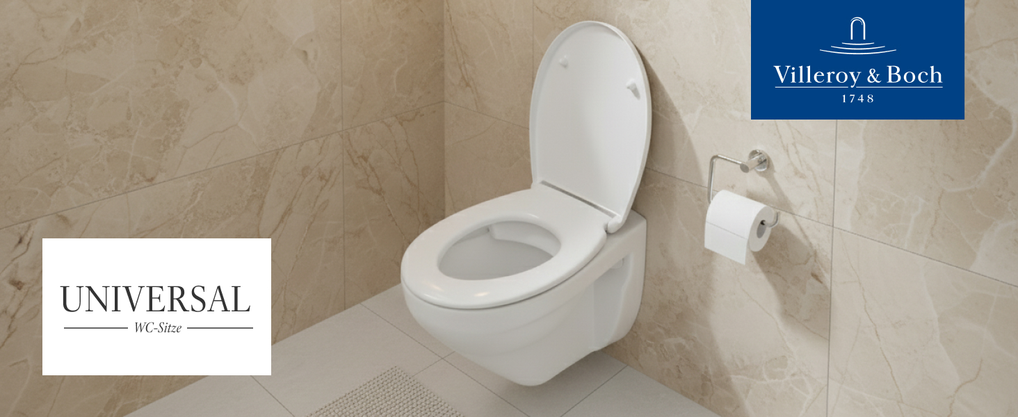 Сидіння для унітаза Villeroy & Boch Universal овальне, біле глянцеве, з мікроліфтом (м'яке закриття), знімне, ударостійкий дюропласт, оригінальна запчастина 8M94S101
