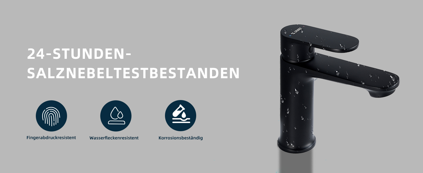 Набір змішувачів для ванної кімнати Belz, латунь, гаряча/холодна вода, однозахідний, сірий (чорний)