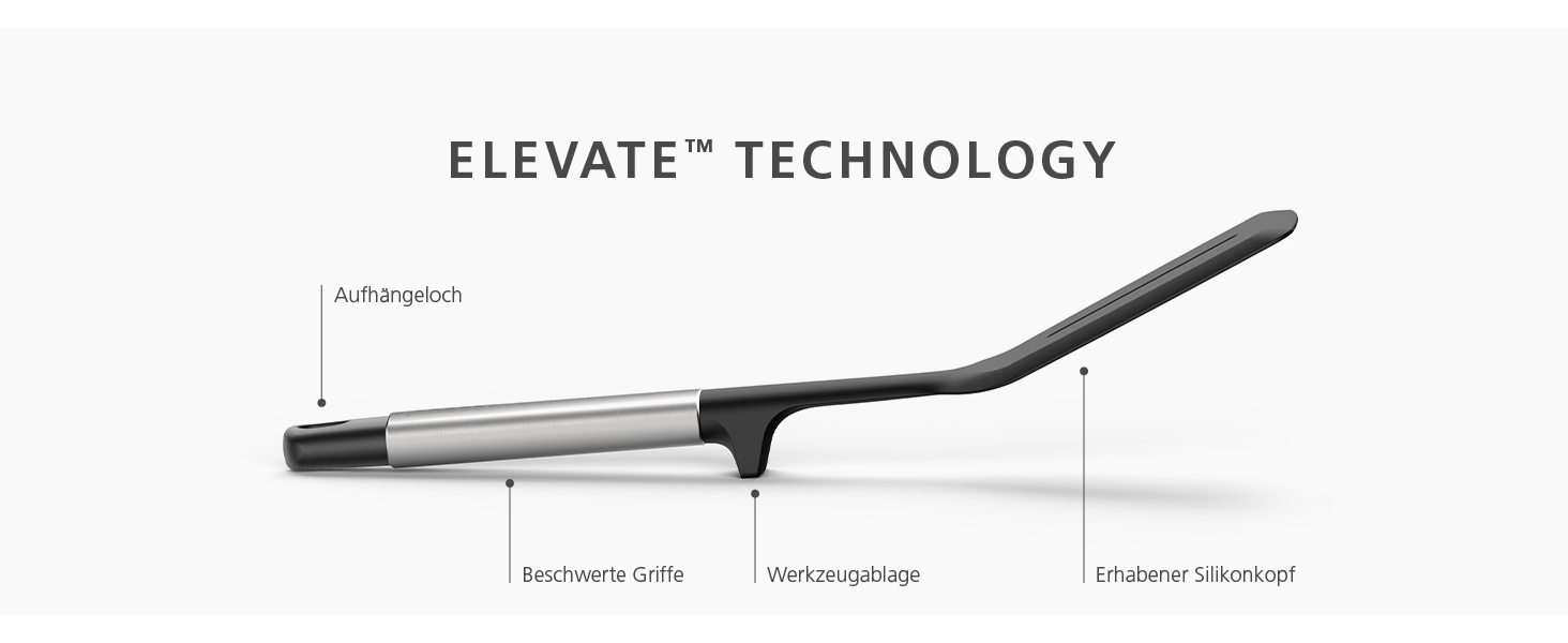 Набір кухонних аксесуарів Joseph Joseph Elevate 5шт з силікону, BPA-free, антипригарне покриття, нержавіюча сталь