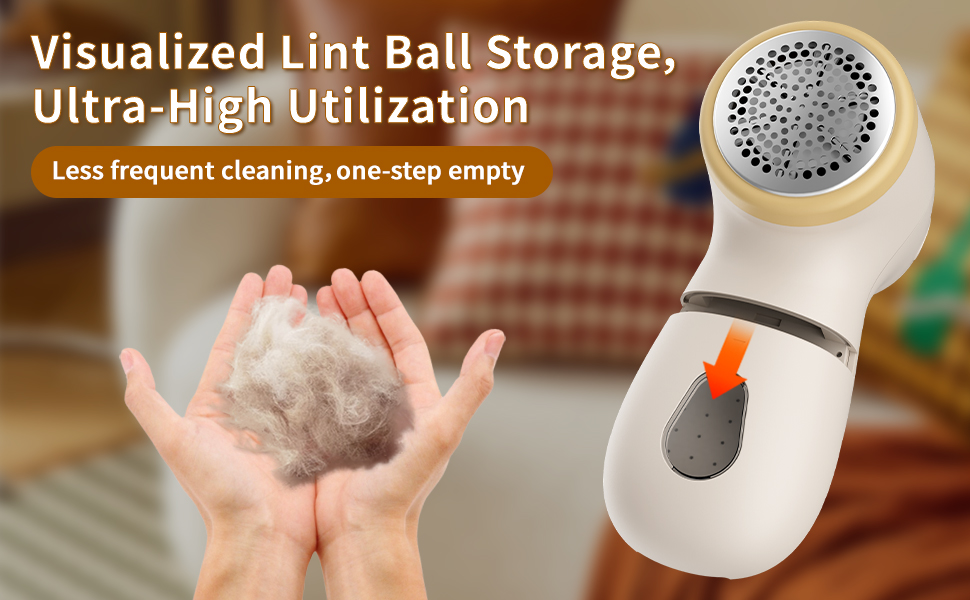 Електричний видальник для одягу та меблів, видалення ворсу, 6-лезове, перезаряджуваний, з цифровим дисплеєм, білий