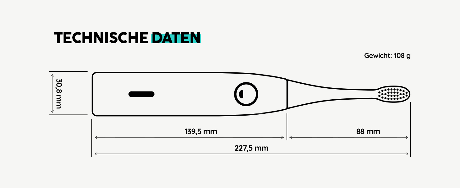 Електрична звукова зубна щітка happybrush® Eco Vibe 3+ – Чорний колір – 2 роки гарантії