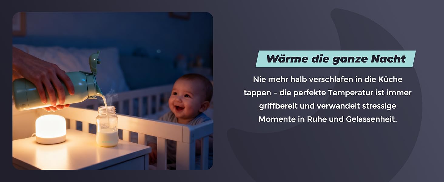 Портативний підігрівач для пляшечок Wemoh з самоочищенням, точним контролем температури, 450 мл та швидким нагрівом 100W для дитячого харчування та води