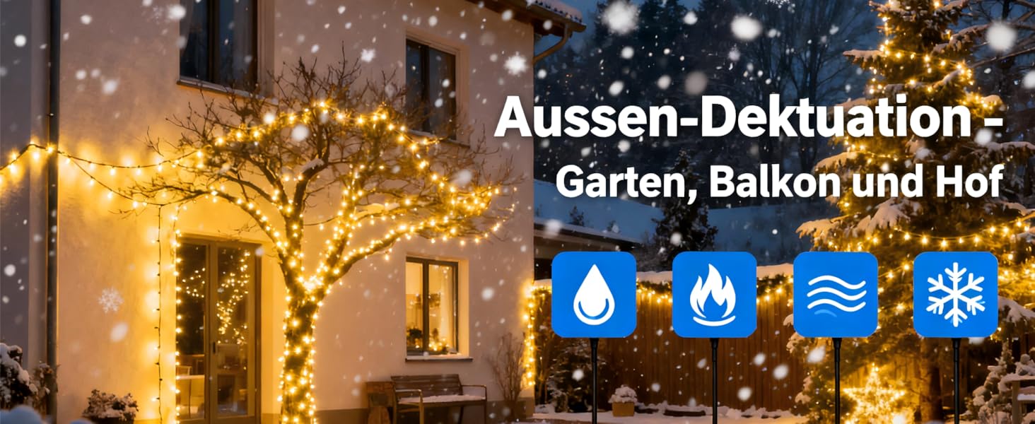 LED-гірлянда HoldOneLight 1000 LED, 20м, тепле біле світло, для декору інтер'єру, екстер'єру, саду, ялинки