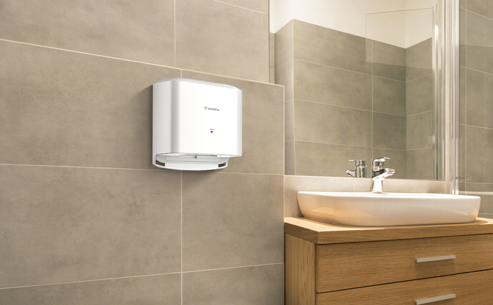 Електричний автоматичний сушар для рук настінний, 1200W (білий) Modunful S1