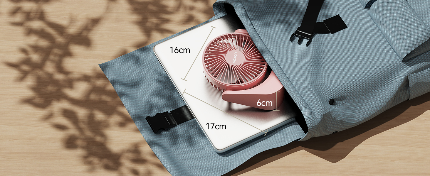 VOXON USB вентилятор міні настільний з 5 швидкостями, рожевий. Тихий USB-вентилятор для офісу, дому, спальні. Кабель 1,5м, без батарейок
