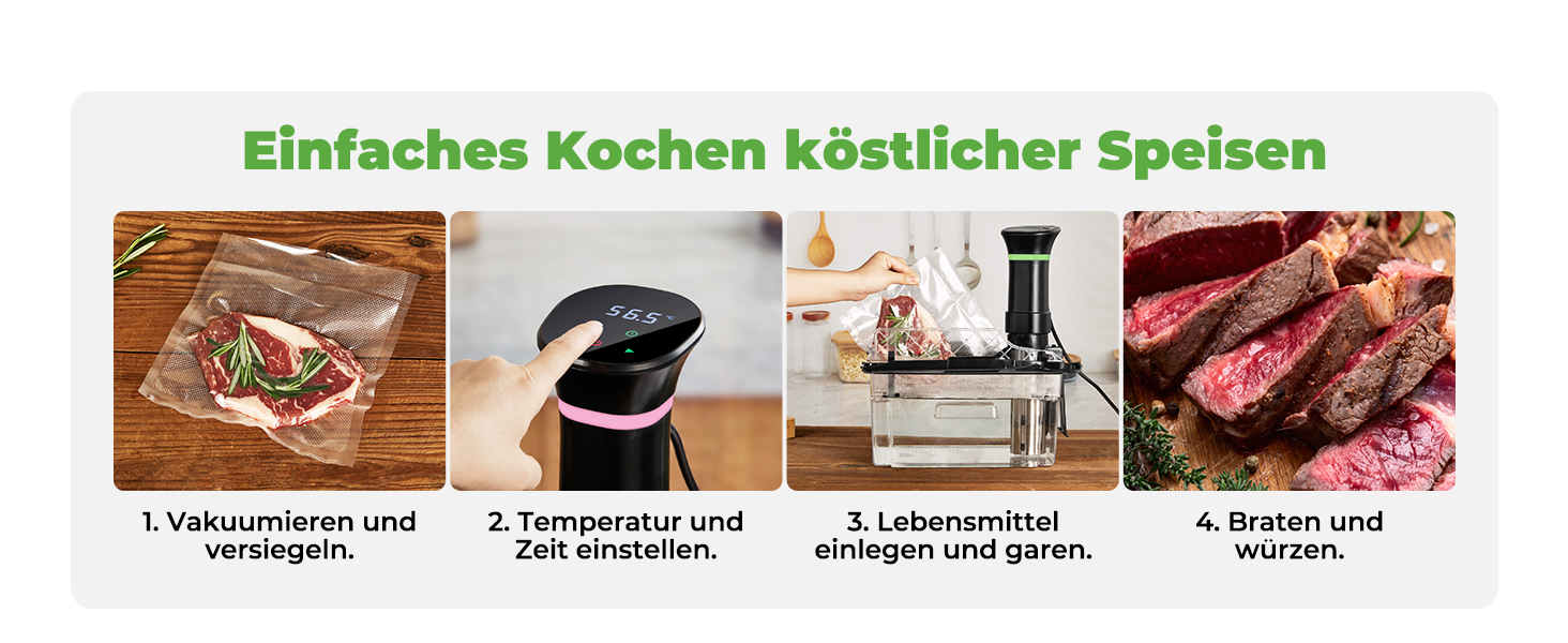 Sous Vide приготування: Циркуляційний термостат з LCD дисплеєм, таймером, 1000W, для посуду до 20L, 25-92,5°C, Slow Cooker, преміум-якість