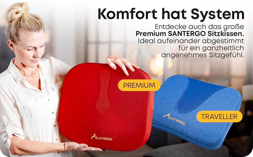 Ергономічна подушка для сидіння з піни Memory Foam (запатентована) для крісла, офісного стільця, автомобіля та інвалідного візка | Ортопедична подушка під спину, чорна