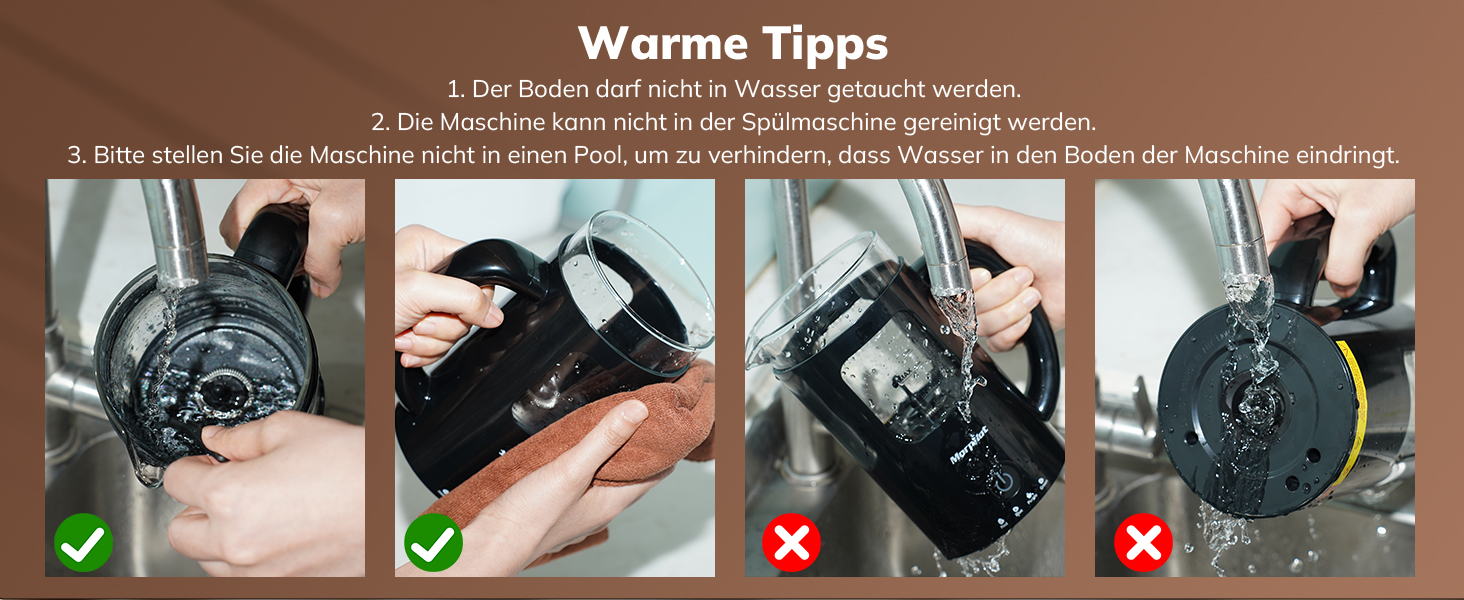 Електричний піноутворювач для молока Morpilot 4-в-1, 550W, 600мл, чорний