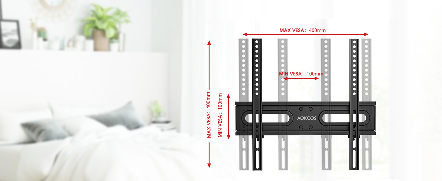 Підставка для телевізора на колесах для 32-65 дюймів, чорна, до 40 кг, VESA 400x400 мм