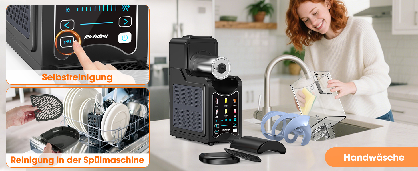 Машина для приготування сляш та коктейлів Richday SL-3025: 2л, 6 програм, LED дисплей, WhisperChill