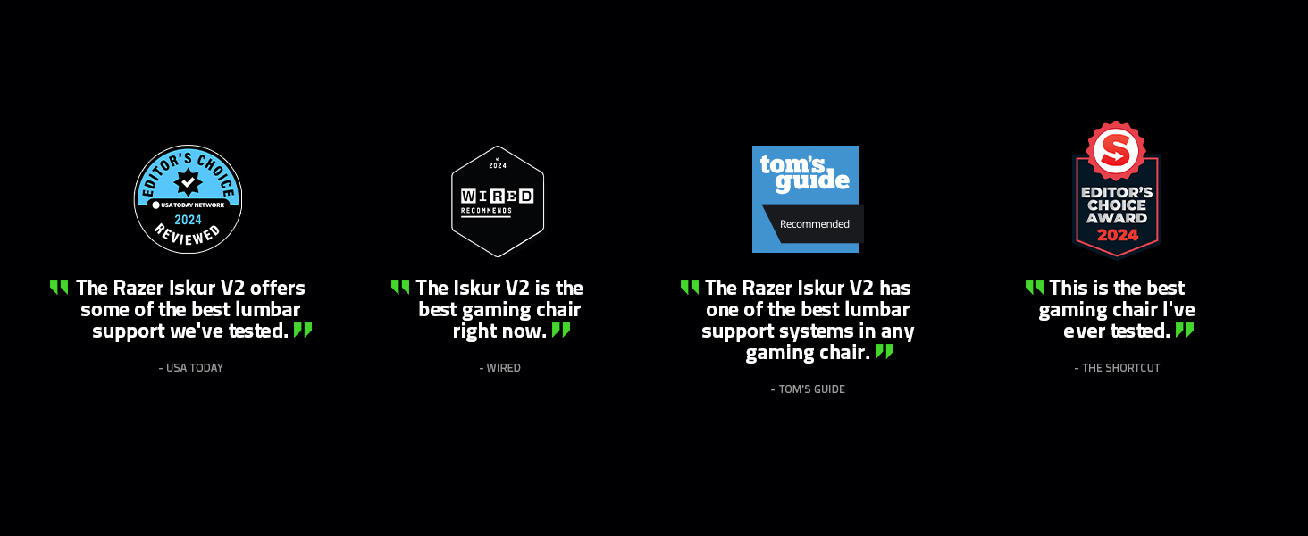 Ігровий крісло Razer Iskur V2 X з підтримкою попереку (м'яка тканина, 2D підлокітники, щільна піна)