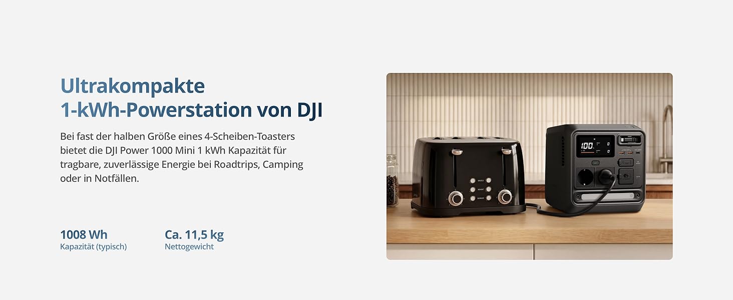 Портативна зарядна станція DJI Power Station 1024Wh 2600W, LiFePO4 акумулятор, швидка зарядка, сонячна панель, для кемпінгу та дому