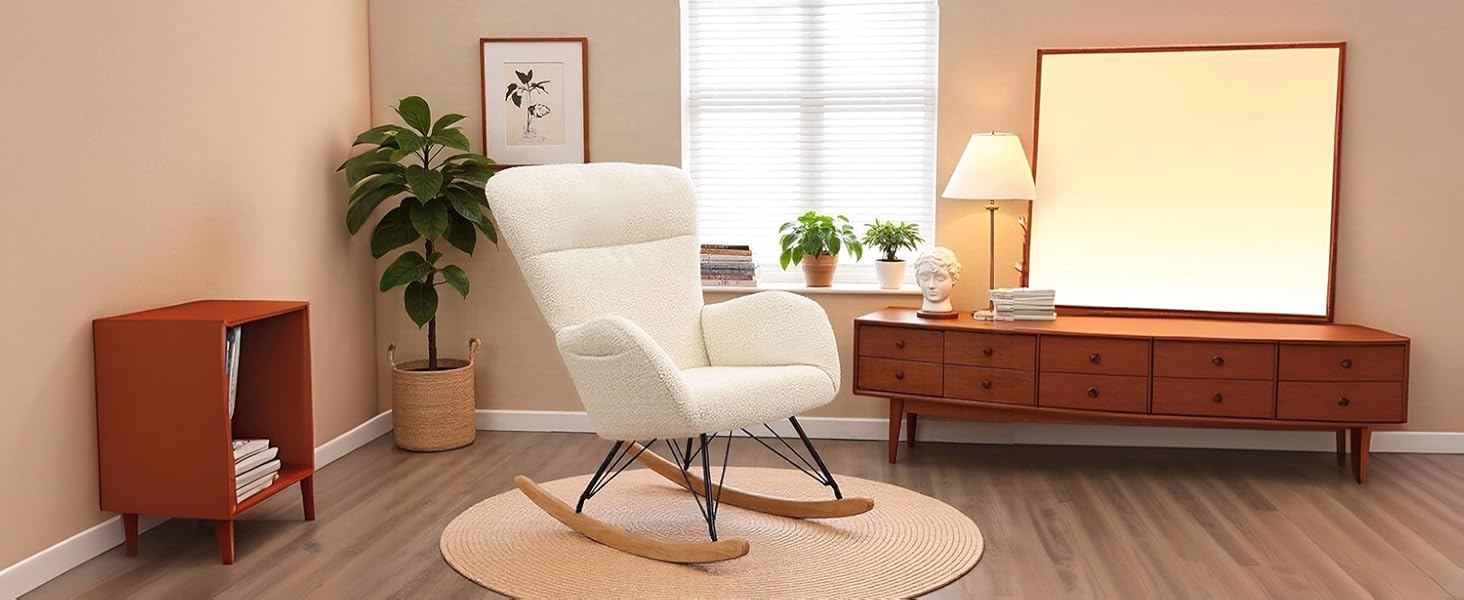 Шкільний крісло-гойдалка Vielllliving для спальні, 150 кг, темно-сірий (бежевий), 93.5x100x55 см