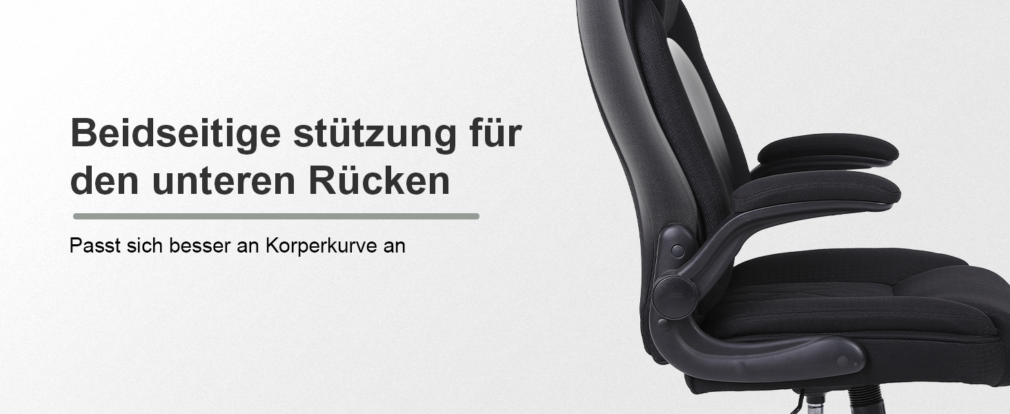 Офісний крісло Flysky з високою спинкою, регульованою висотою та підголівником, чорне. Ергономічне крісло для офісу, чорний.