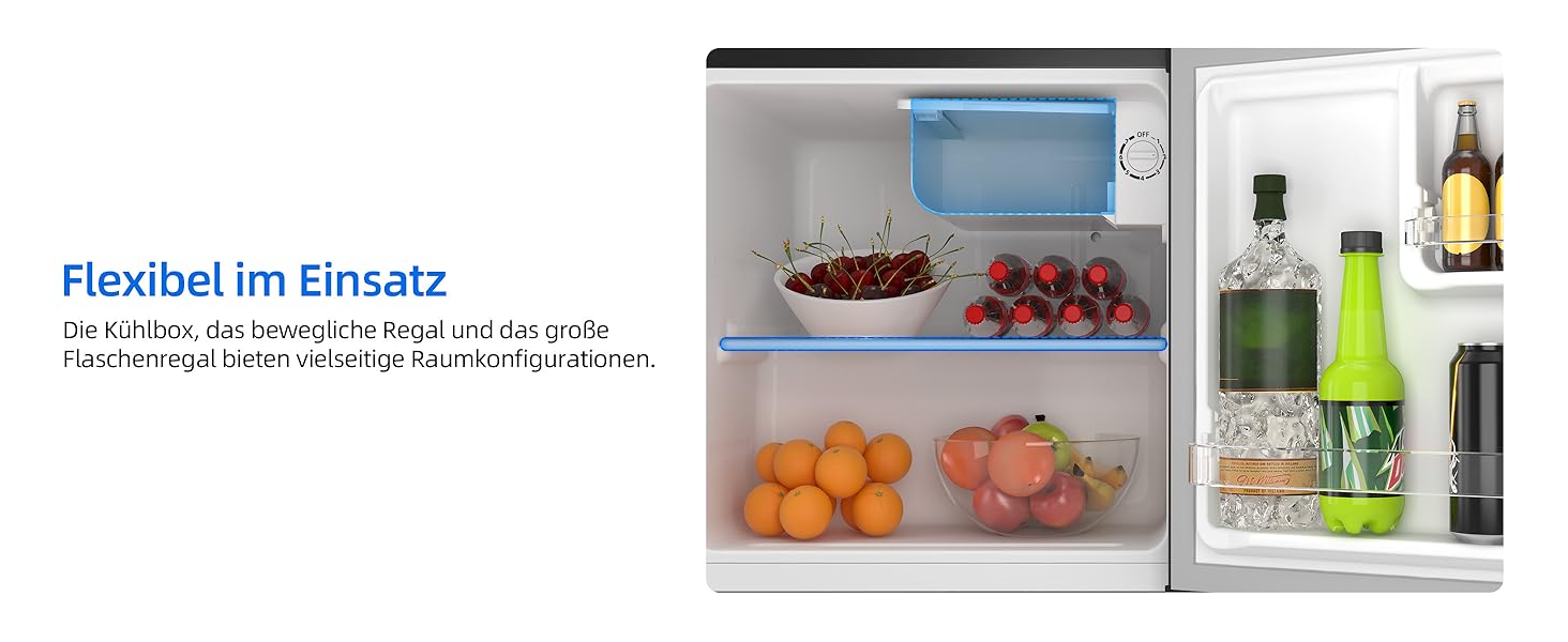 CHIQ Mini Bar: Компактний міні-холодильник 46 л з регулюванням температури, 39 дБ, для офісу, кемпінгу, спальні, готелю, чорного кольору