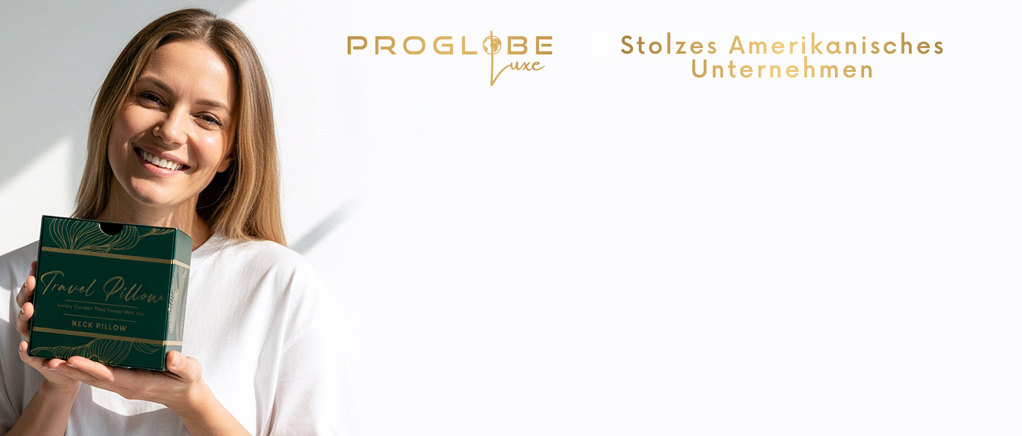 Подорожній нашийник Proglobe Luxe з ефектом пам'яті (Memory Foam), колір антрацит — ергономічна подушка під шию з підтримкою підборіддя та сумкою для зберігання