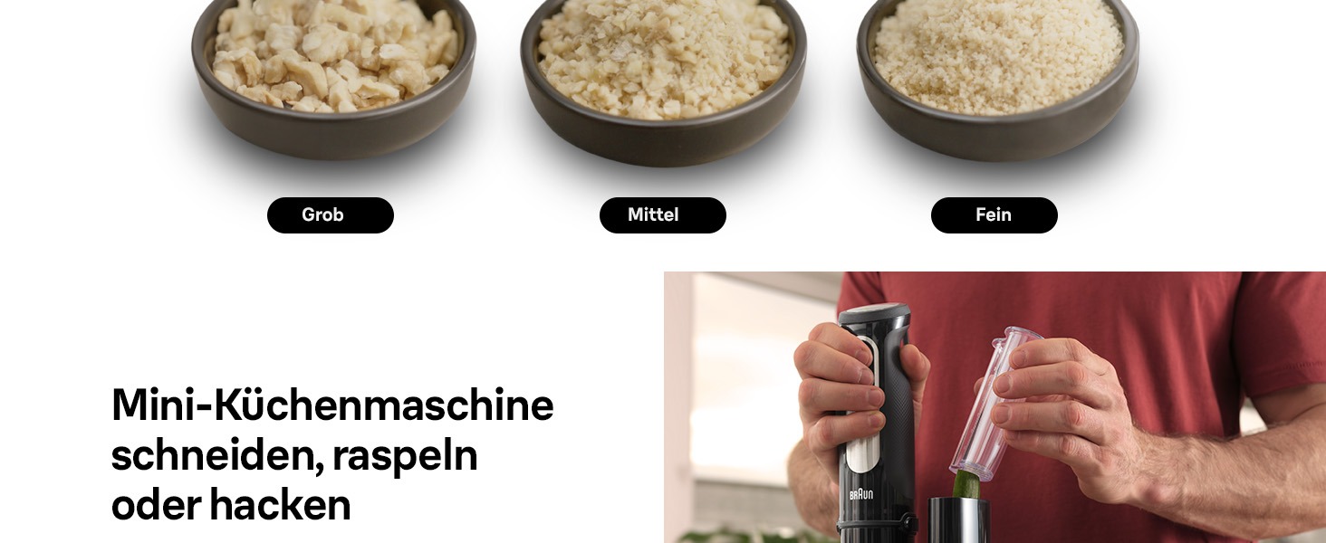Блендер занурювальний Braun MultiQuick 5 MQ 50236 (білий, 1000 Вт) – з насадками, 21 швидкість, Turbo, нержавіюча сталь, EasyClick, SplashControl