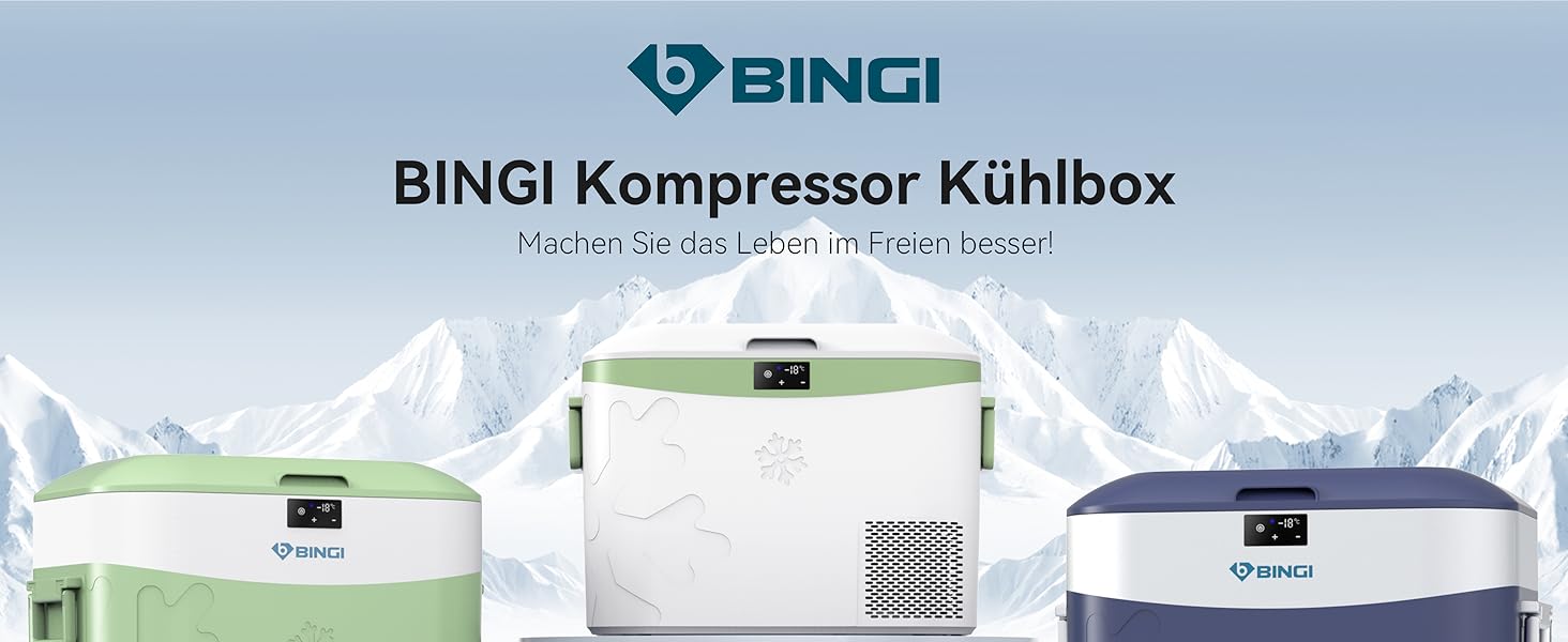 Автохолодильник BINGI 18л портативний 12/24V, 230V: термобокс для авто, кемпінгу, дому (-18°C до 15°C)