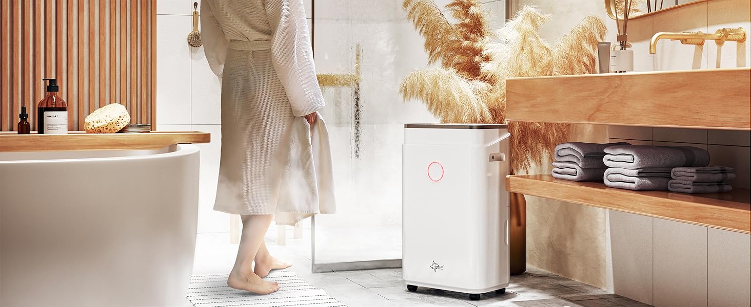 SUNTEC DryFix 20 – Електричний осушувач повітря для дому до 63 м² (20 л/день) 3-в-1: осушувач, очищувач повітря, сушарка для білизни