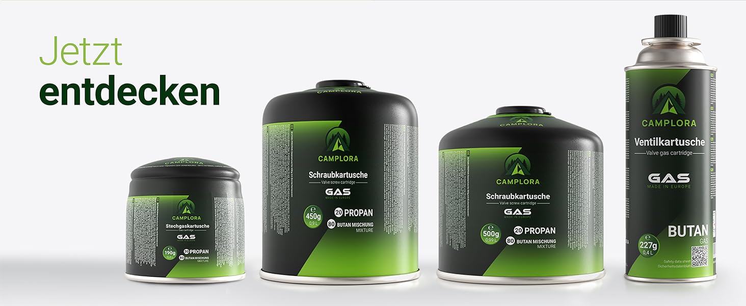 Газовий наметковий пальник для картриджів MFS-1a з кейсом та п'єзозапалювачем - 2.2 кВт, з функцією безпечного відключення (включно з 16 картриджів 227г)