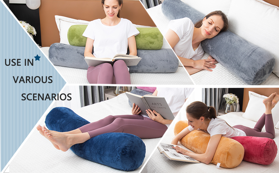 Подушка для сну на весь тіло AS AWESLING з ефектом пам'яті (Memory Foam), 90 x 20 см, бордова, з чохлом — для дорослих та тих, хто спить на боці